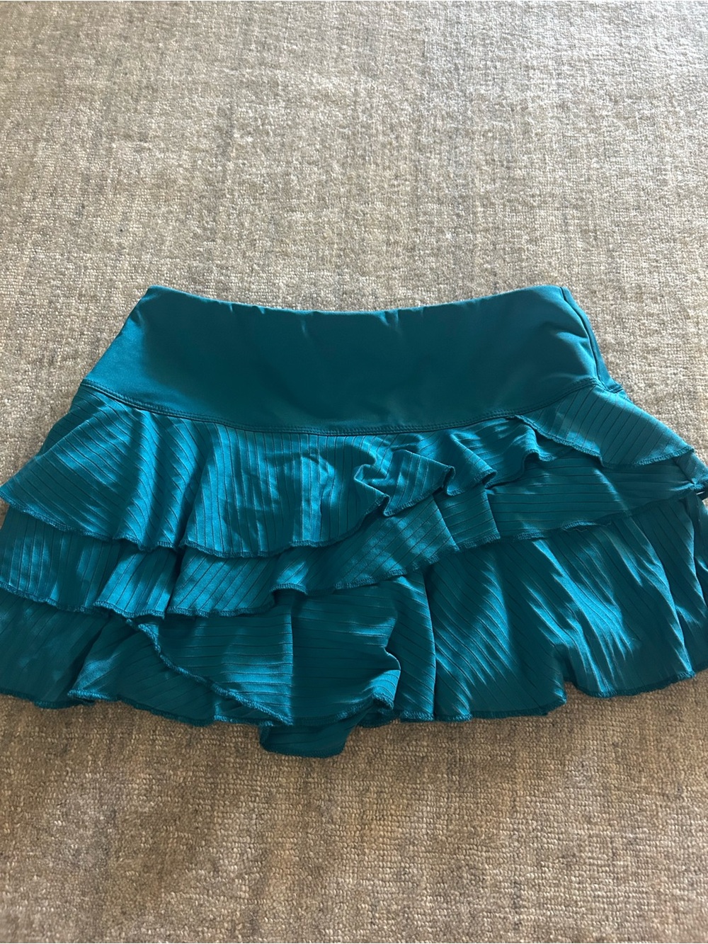 Lucky in Love Teal Ruffle Tiered Skirt